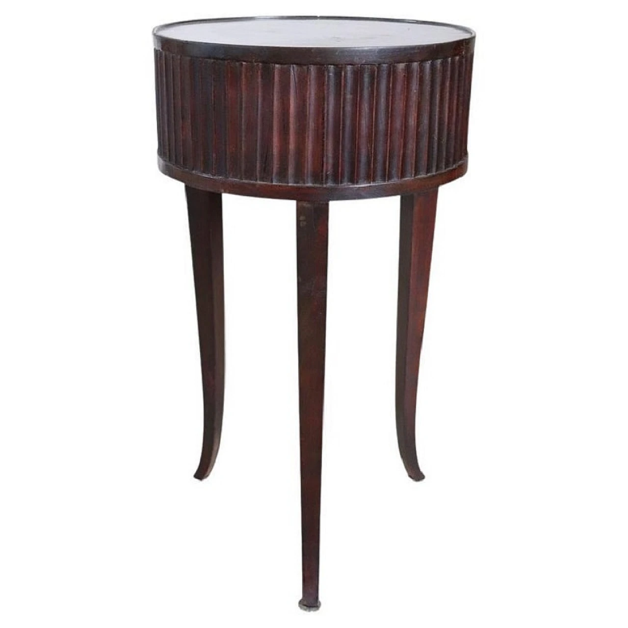 Round walnut coffee table, late 19th century 1