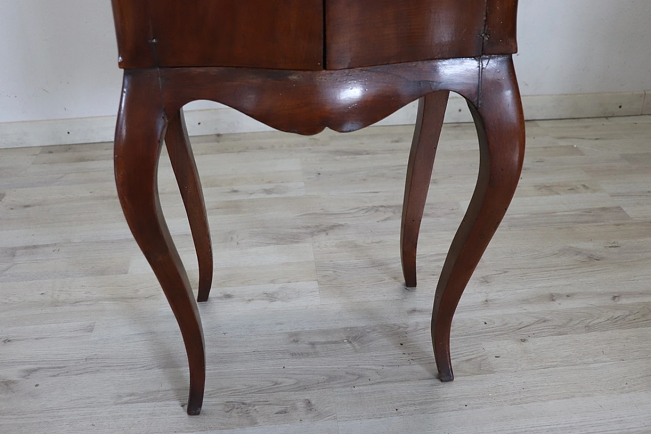 Louis XV style walnut bedside table, late 19th century 6