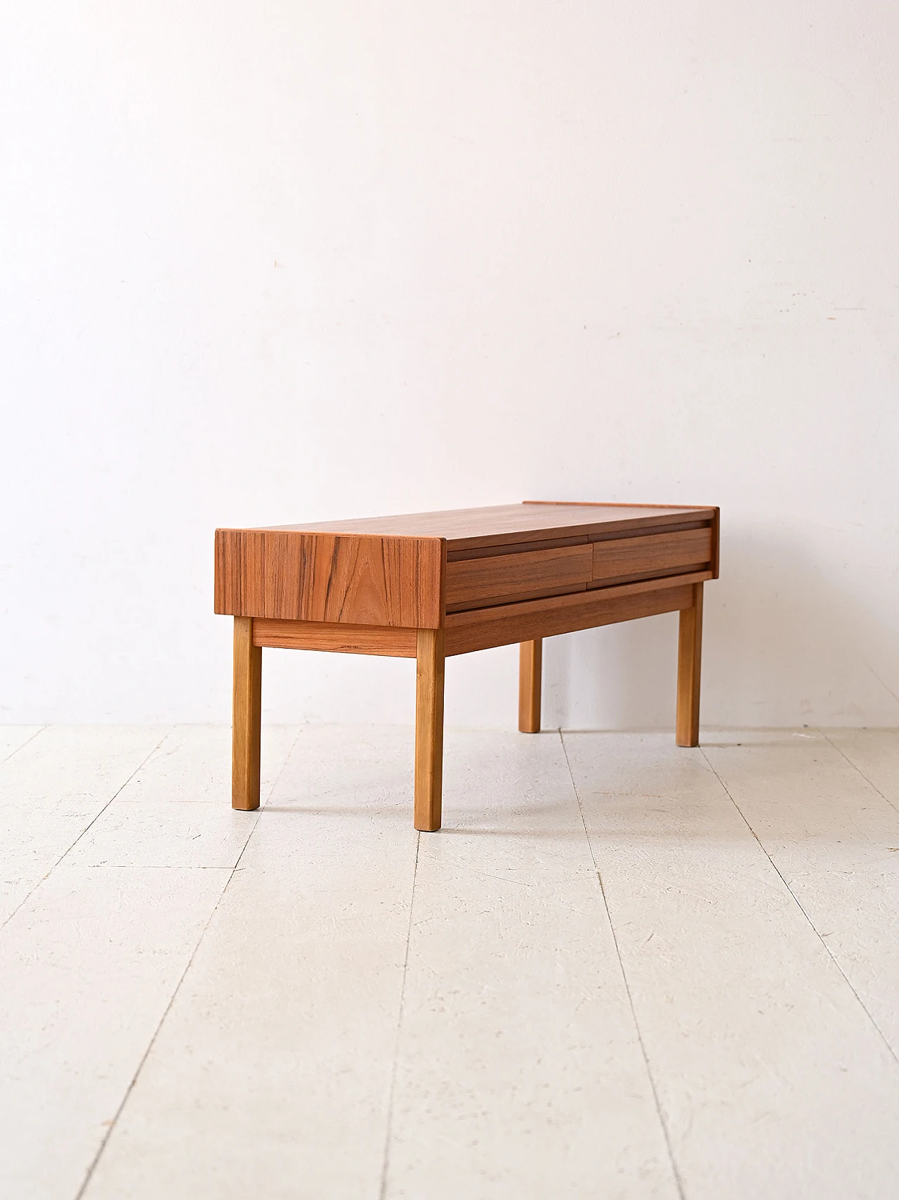 Scandinavian teak TV cabinet with drawers, 1960s 3