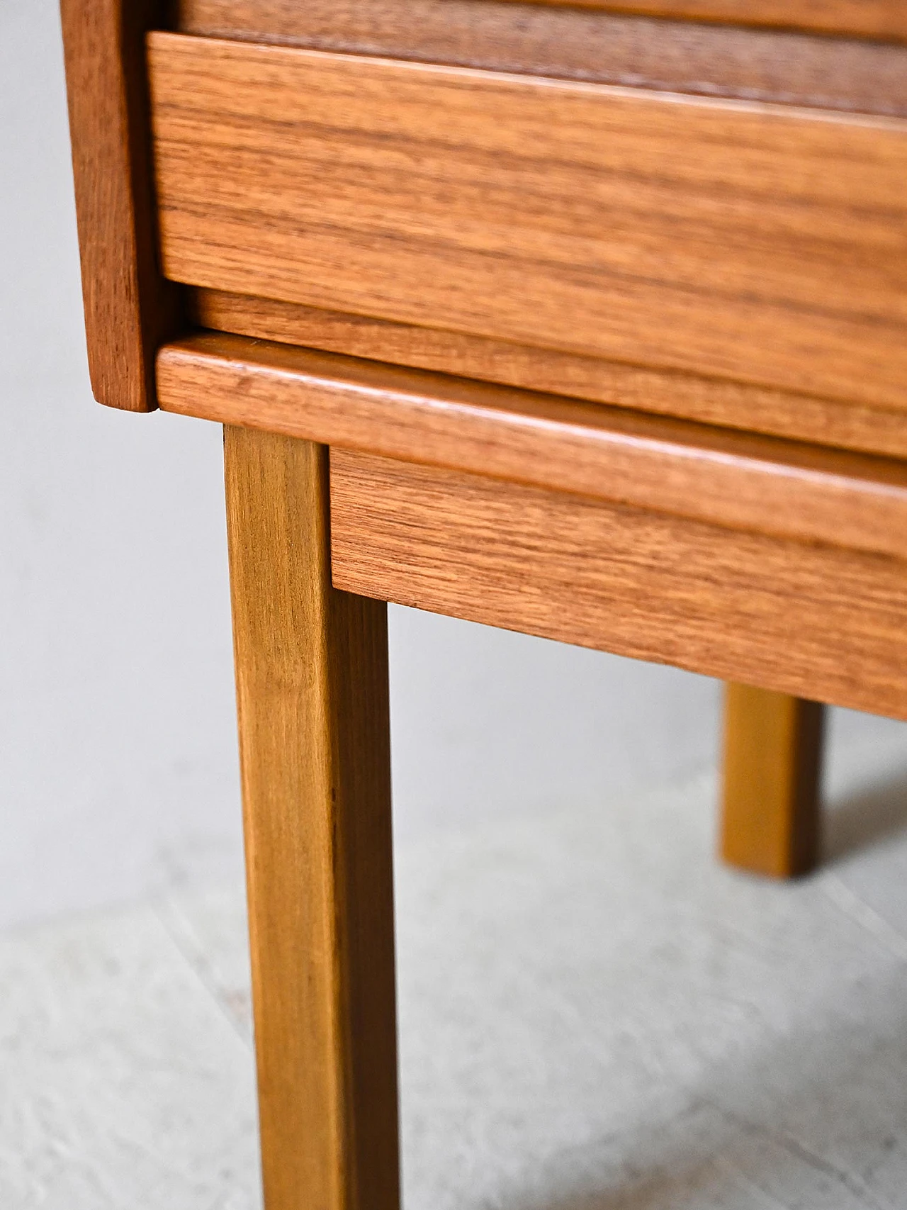 Scandinavian teak TV cabinet with drawers, 1960s 7