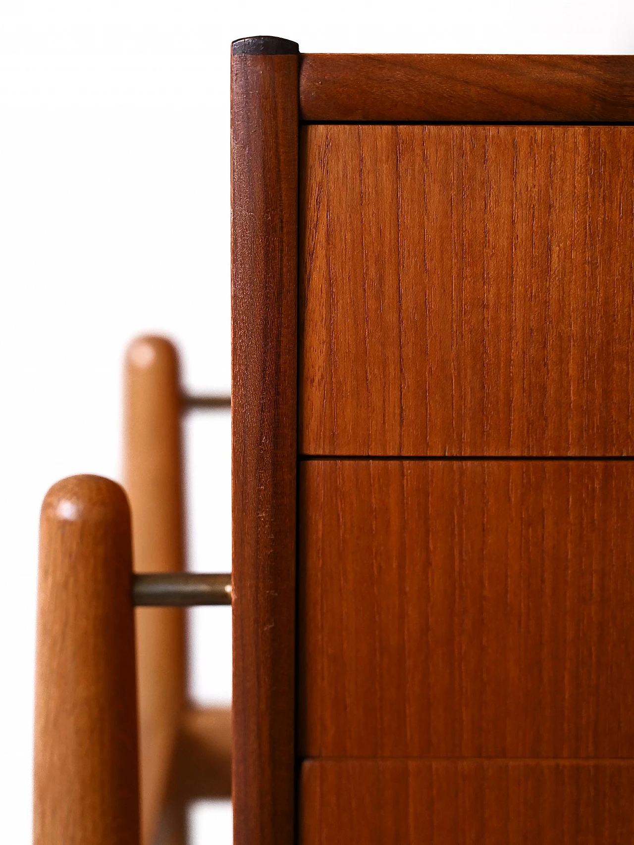 Scandinavian teak wood gossip bench, 1960s 11