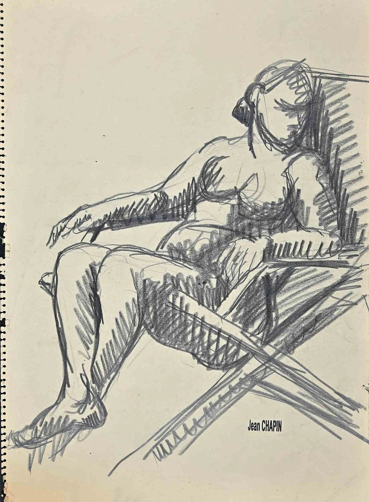 Jean Chapin, Nude of Woman, Drawing  1920s-1930s 1
