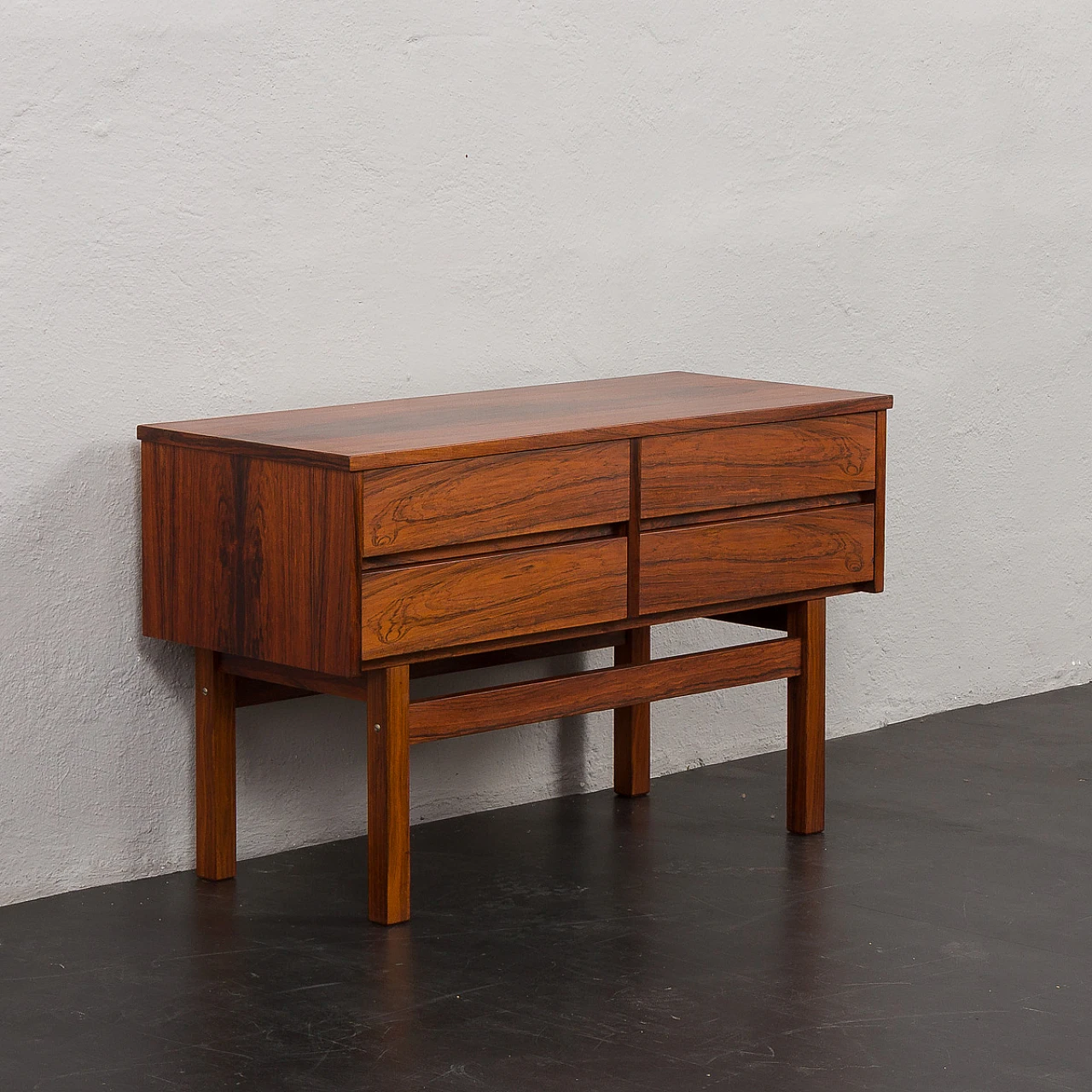 Danish rosewood console and mirror, 1960s 1