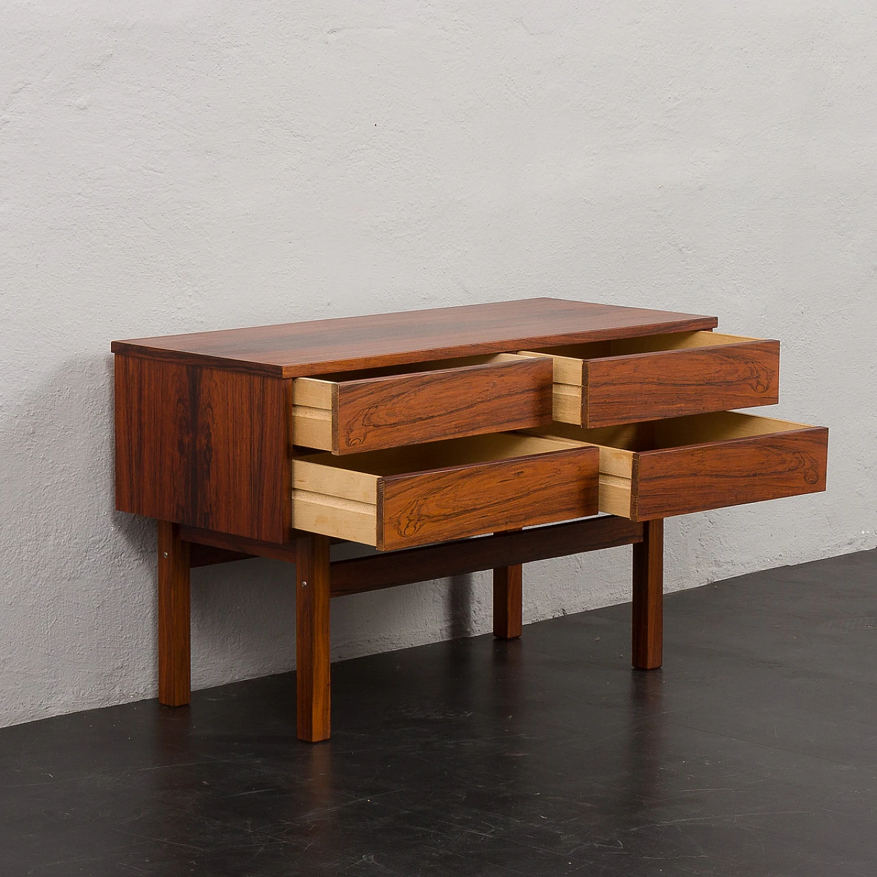 Danish rosewood console and mirror, 1960s 2