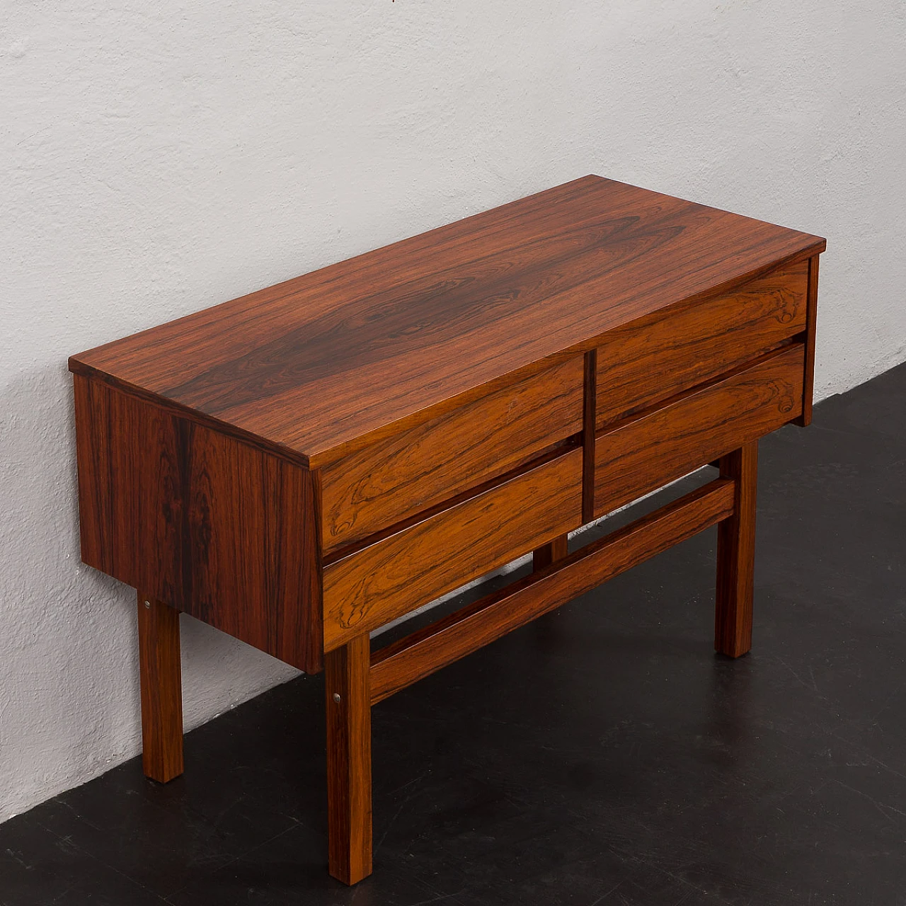 Danish rosewood console and mirror, 1960s 4