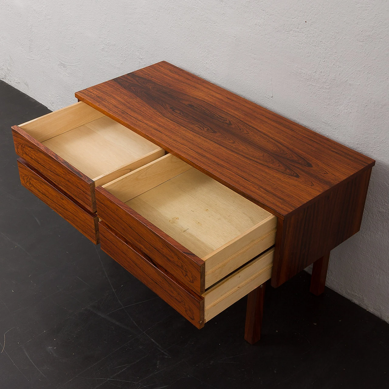 Danish rosewood console and mirror, 1960s 5