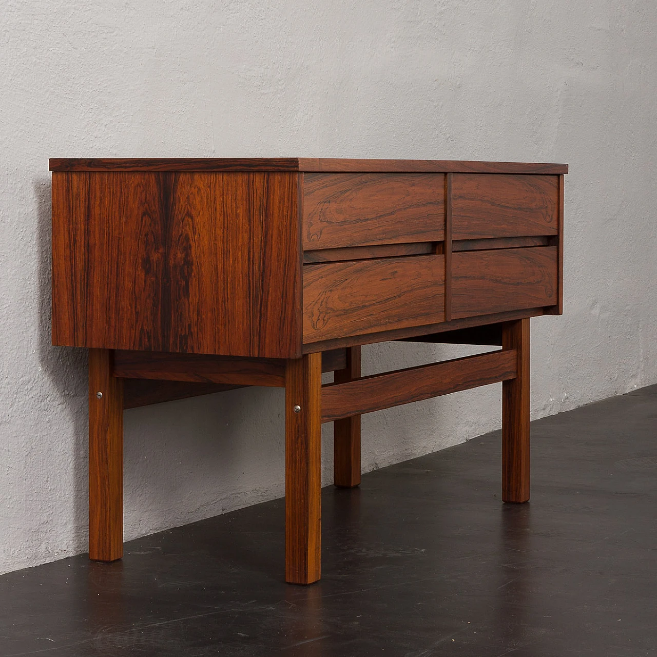 Danish rosewood console and mirror, 1960s 6