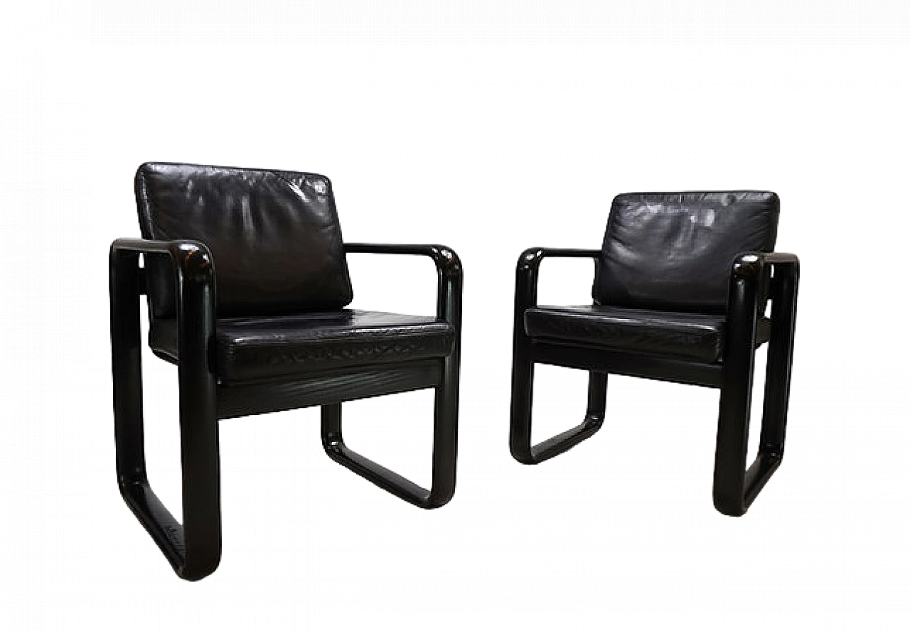 Pair of Hombre armchairs by Vogtherr for Rosenthal, 1970s 2