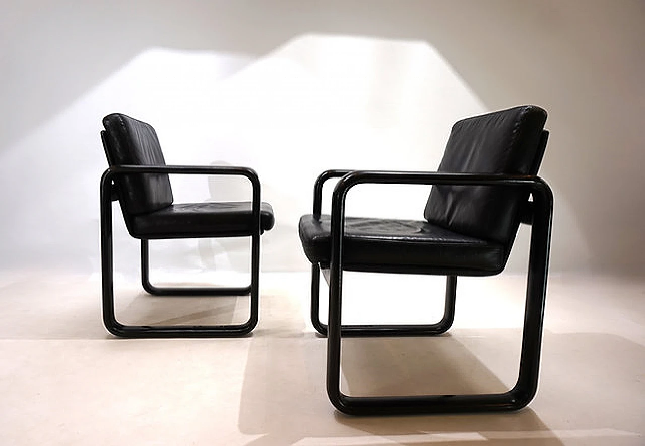 Pair of Hombre armchairs by Vogtherr for Rosenthal, 1970s 3