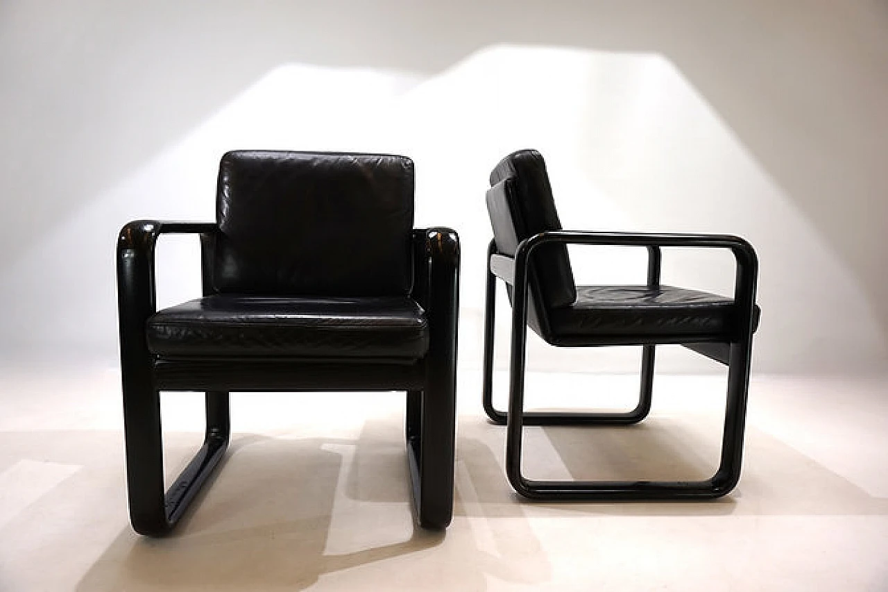 Pair of Hombre armchairs by Vogtherr for Rosenthal, 1970s 12