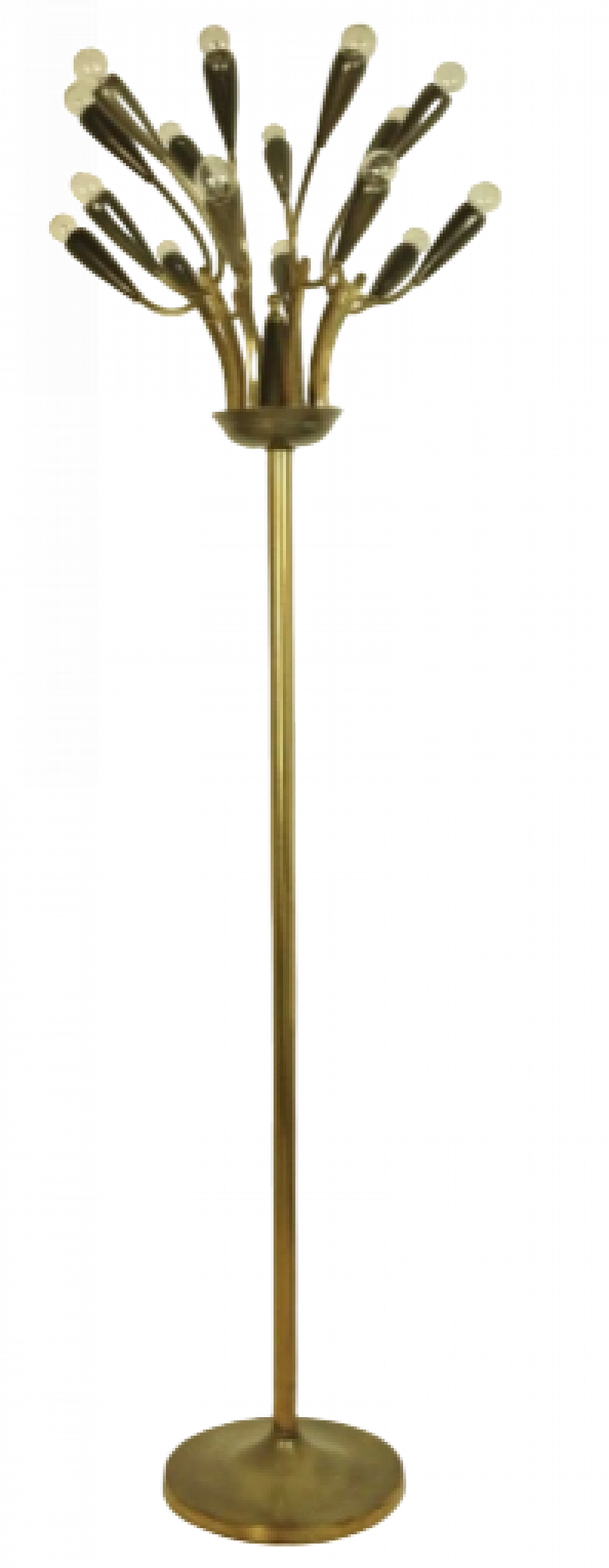 Brass sixteen-light floor lamp, 1950s 11