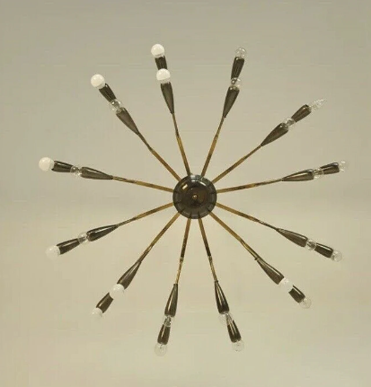 Brass twenty-four-light chandelier, 1950s 1