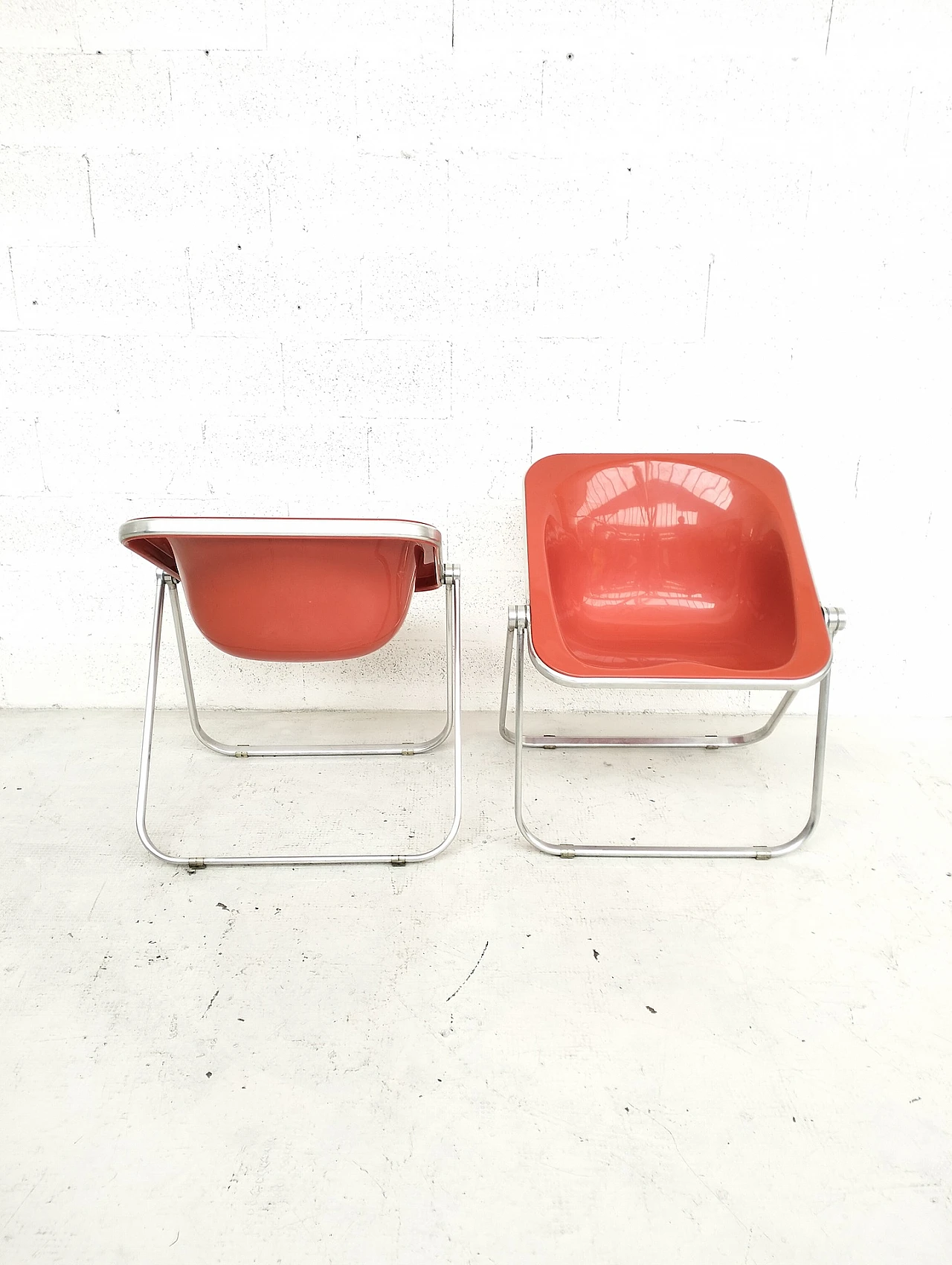 Pair of Plona folding armchairs by G. Piretti for A. Castelli, 1970s 8