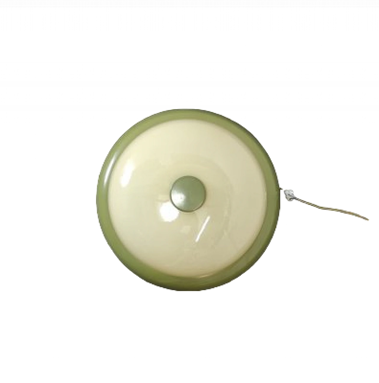 Round ceiling light in green acrylic glass, 1960s 5