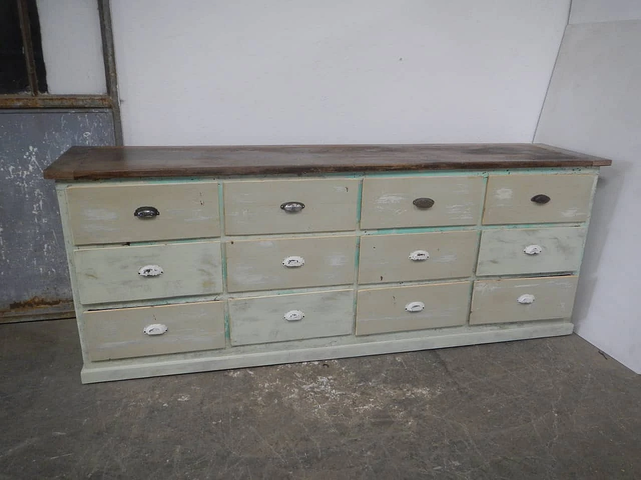 Spruce shop counter with walnut top, 1950s 2