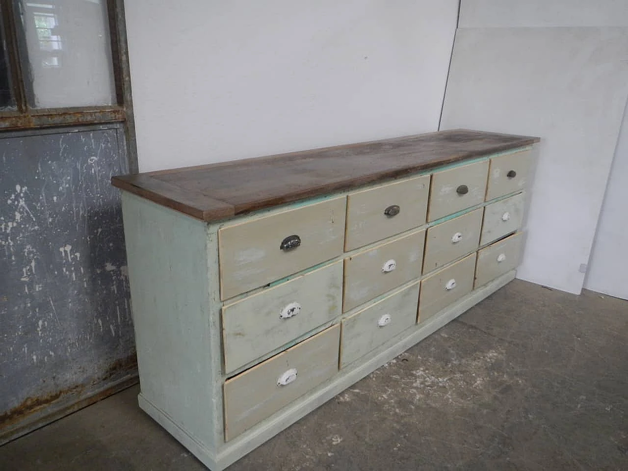 Spruce shop counter with walnut top, 1950s 3