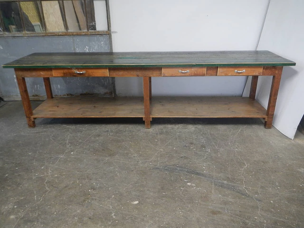 Workbench with fir frame, 1970s 1