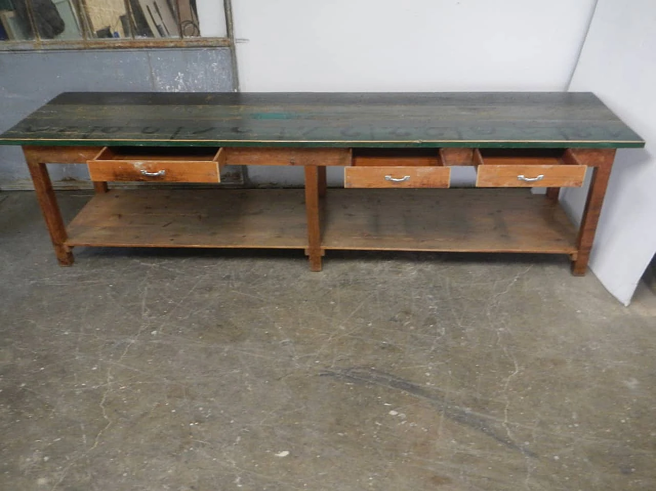 Workbench with fir frame, 1970s 2