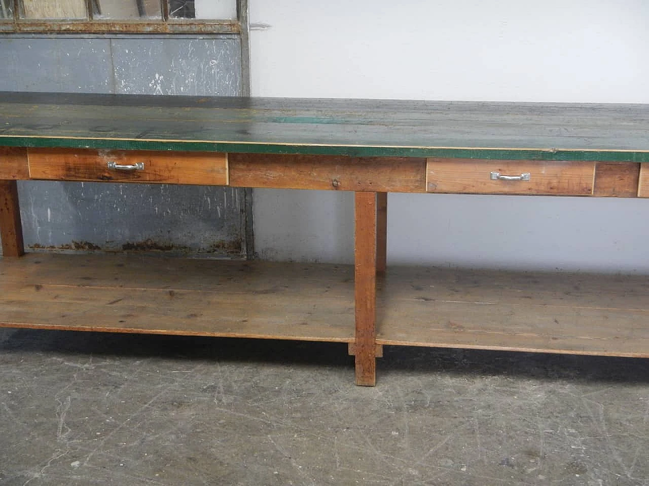 Workbench with fir frame, 1970s 6