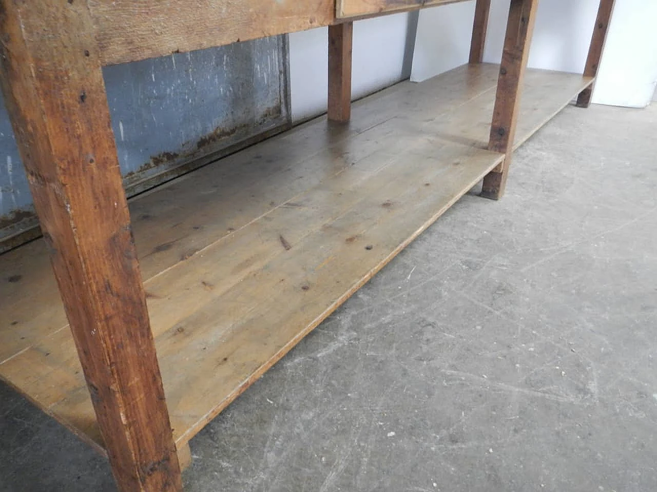 Workbench with fir frame, 1970s 11