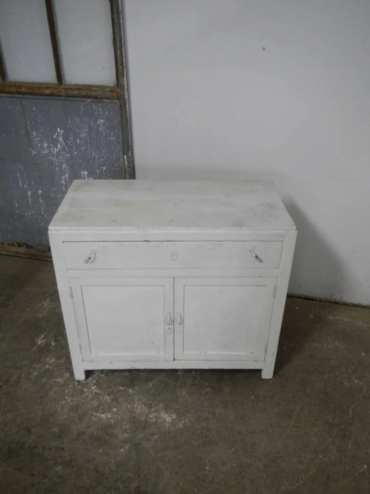 White varnished spruce sideboard, 1960s 2