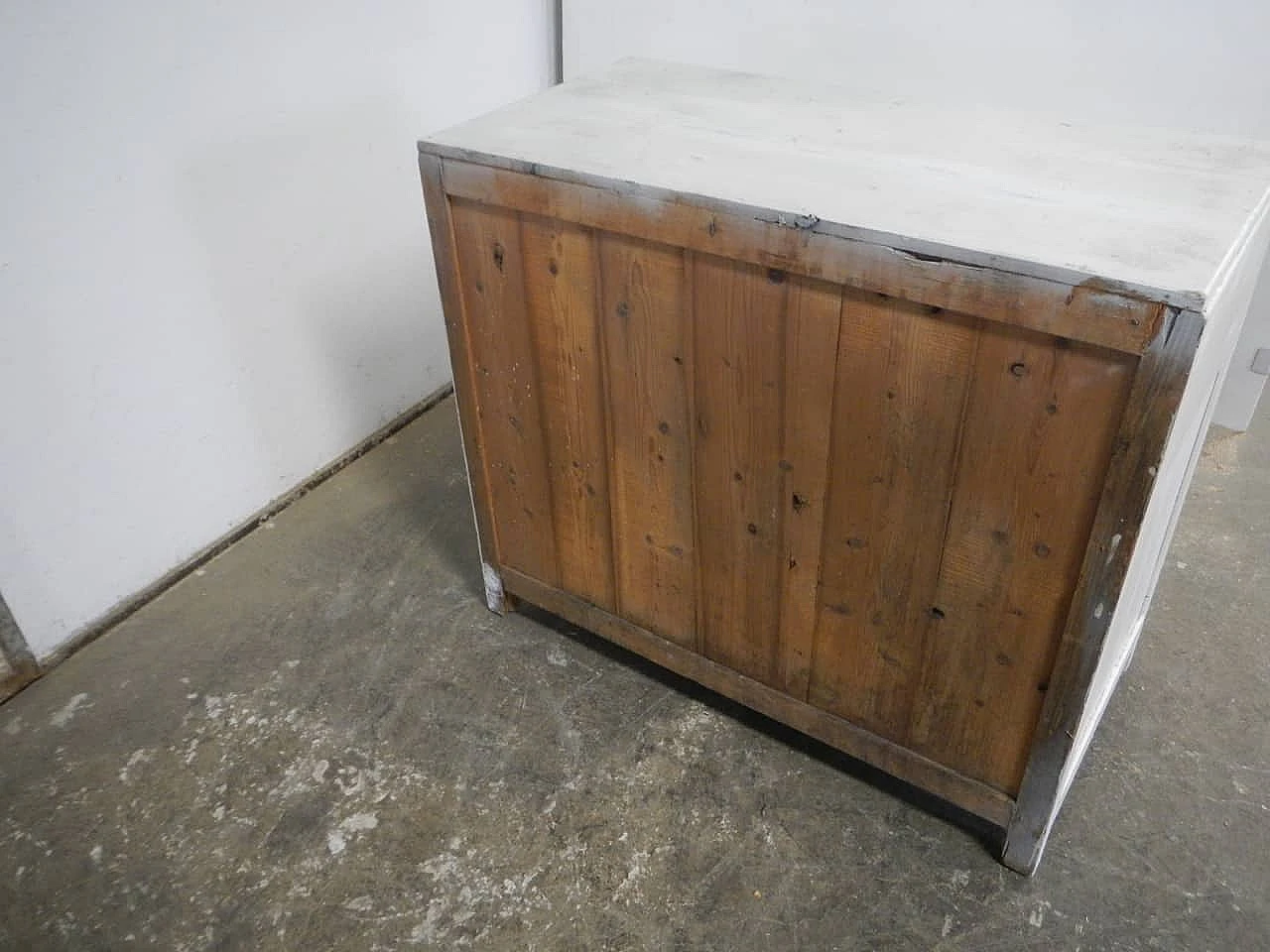 White varnished spruce sideboard, 1960s 7