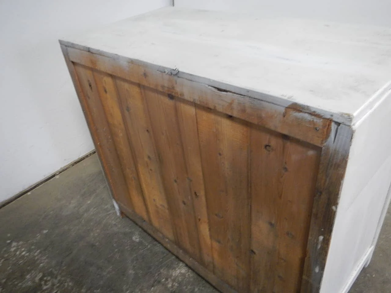 White varnished spruce sideboard, 1960s 8