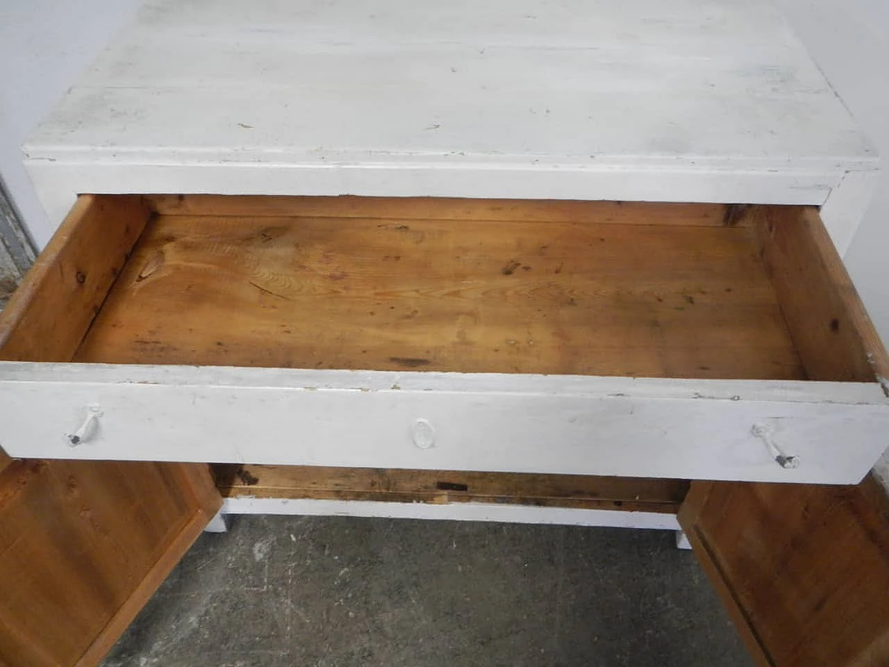 White varnished spruce sideboard, 1960s 9