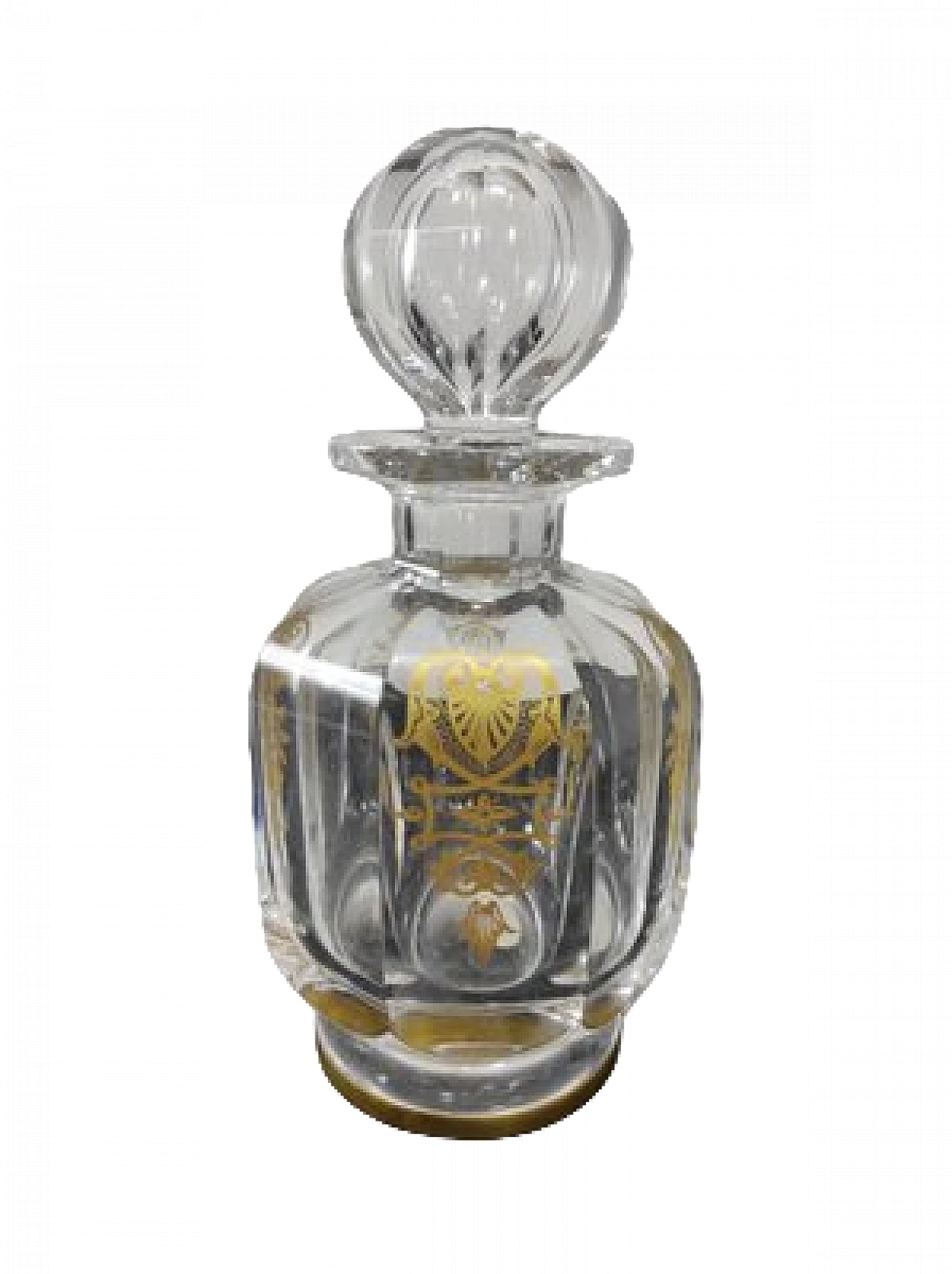 Empire style crystal bottle by Baccarat, 1960s 8
