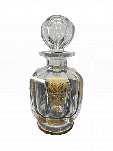 Empire style crystal bottle by Baccarat, 1960s