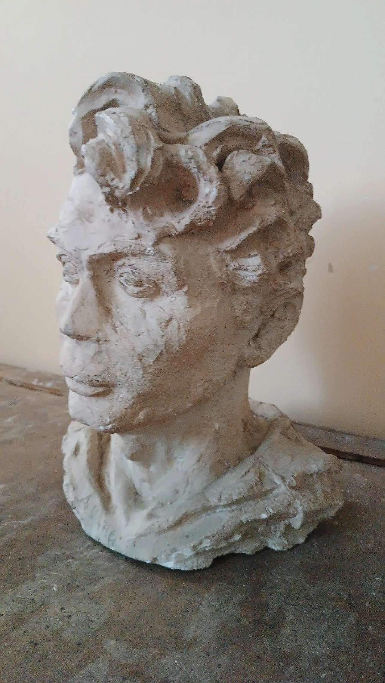 A. Novelli, male bust, plaster sculpture 3