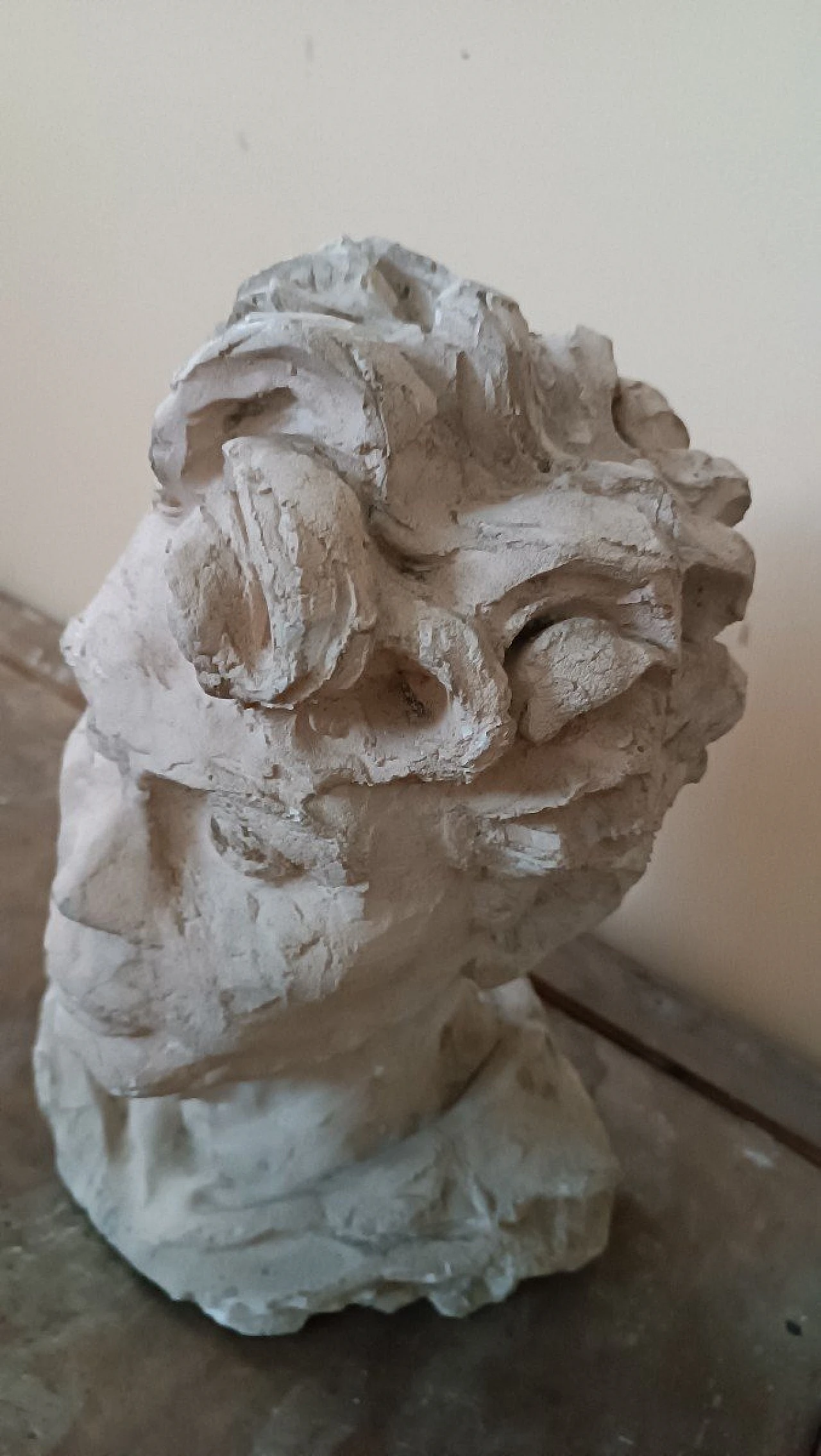 A. Novelli, male bust, plaster sculpture 4