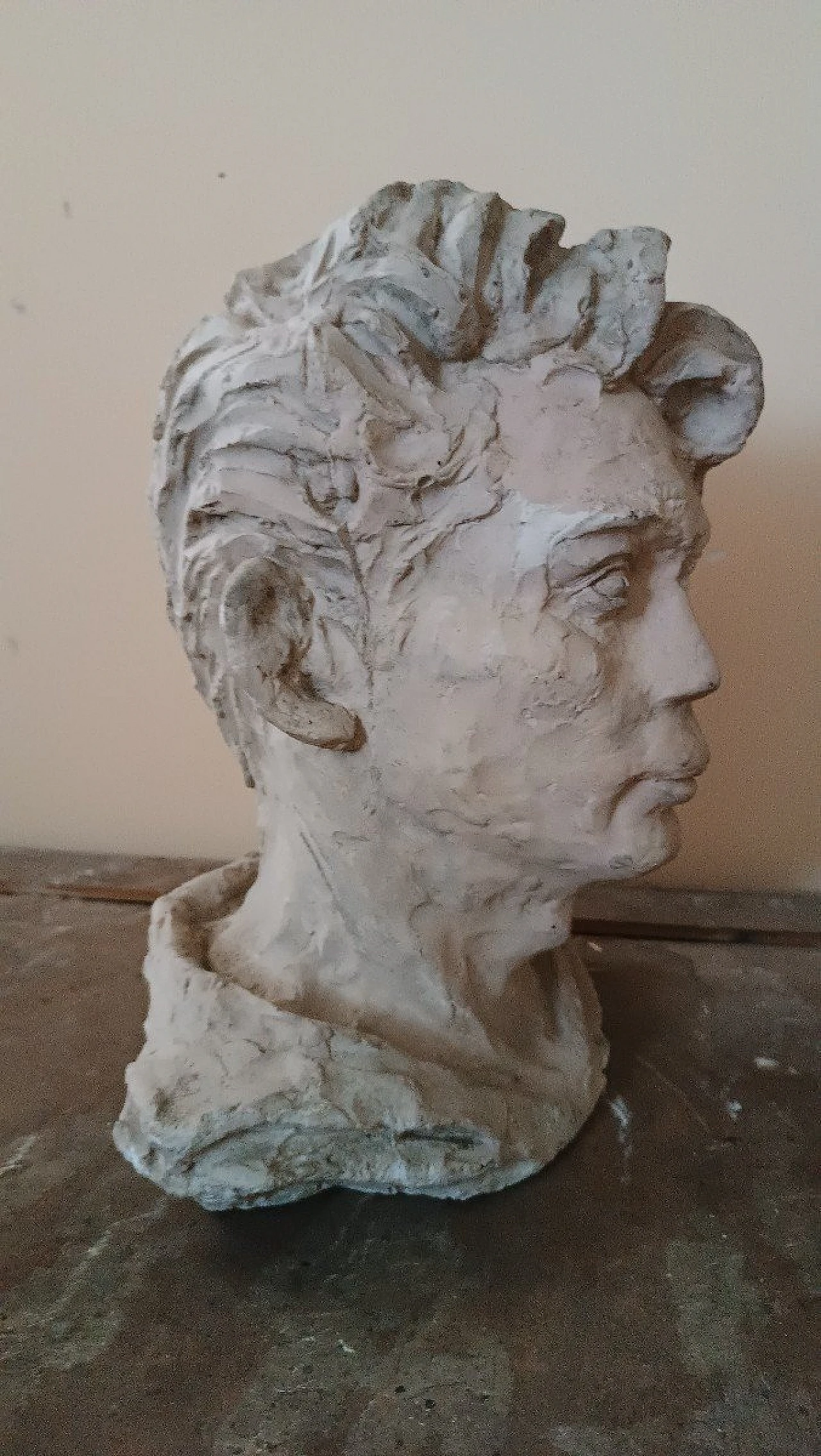 A. Novelli, male bust, plaster sculpture 5