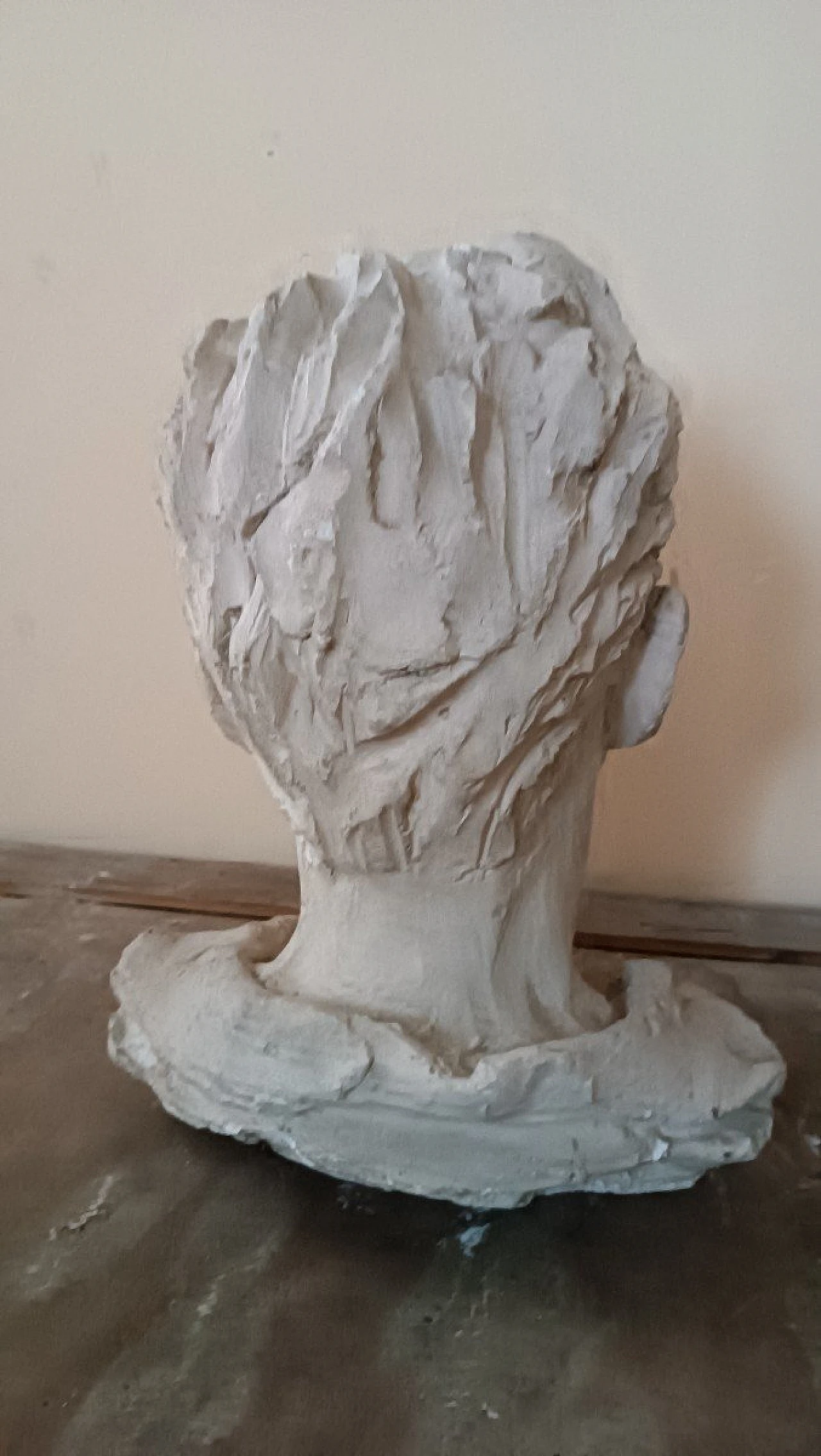 A. Novelli, male bust, plaster sculpture 9