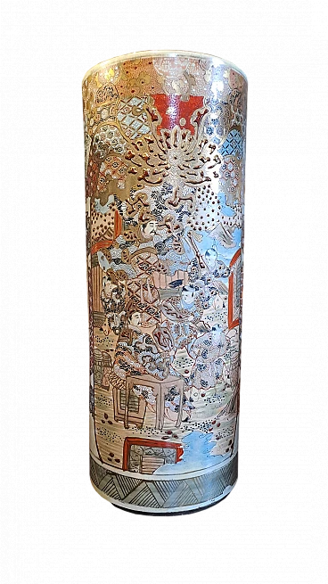 Portaombrelli in ceramica giapponese Satsuma, fine '800