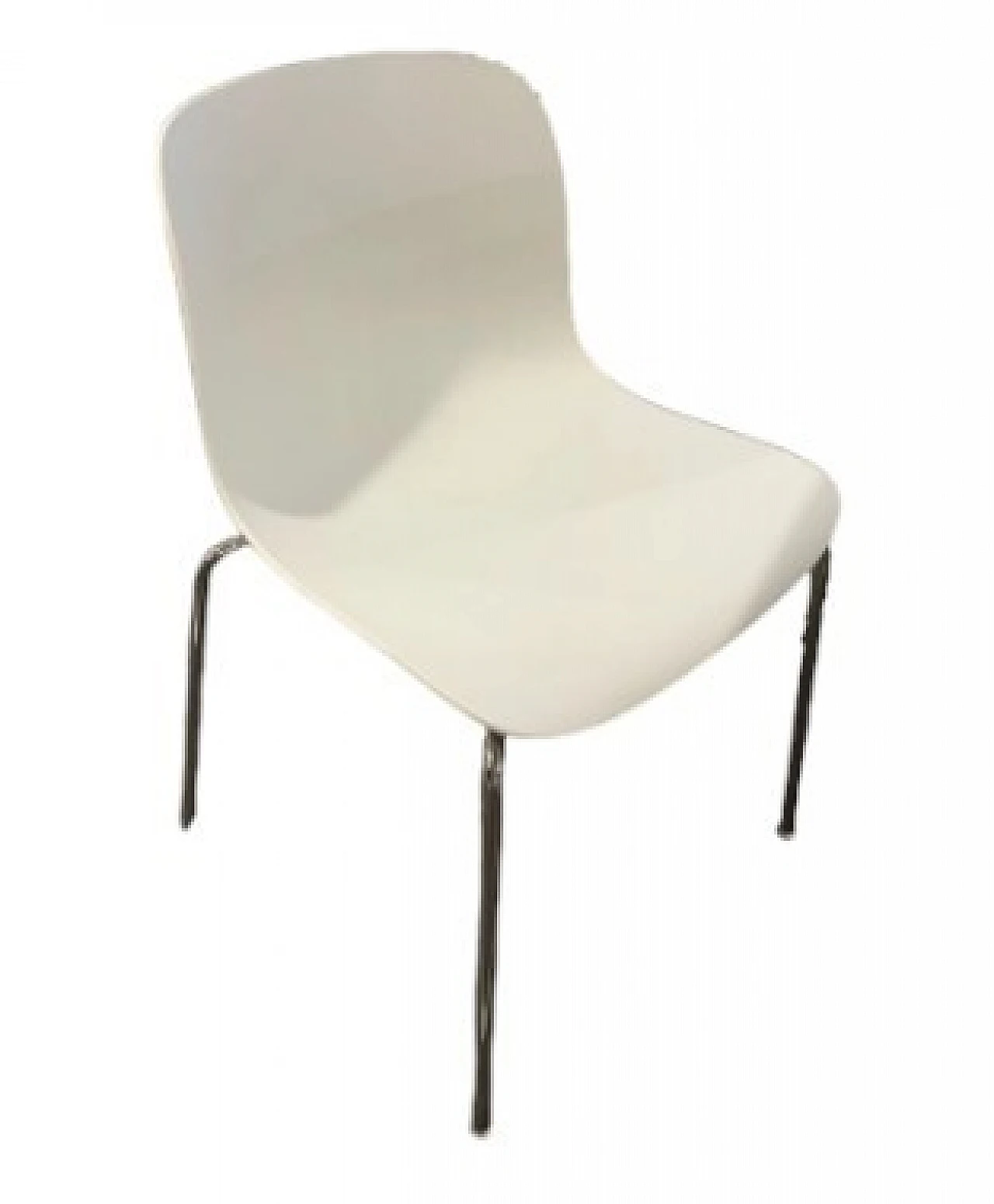 Troy chair in white polypropylene and steel by Magis, 2000s 5