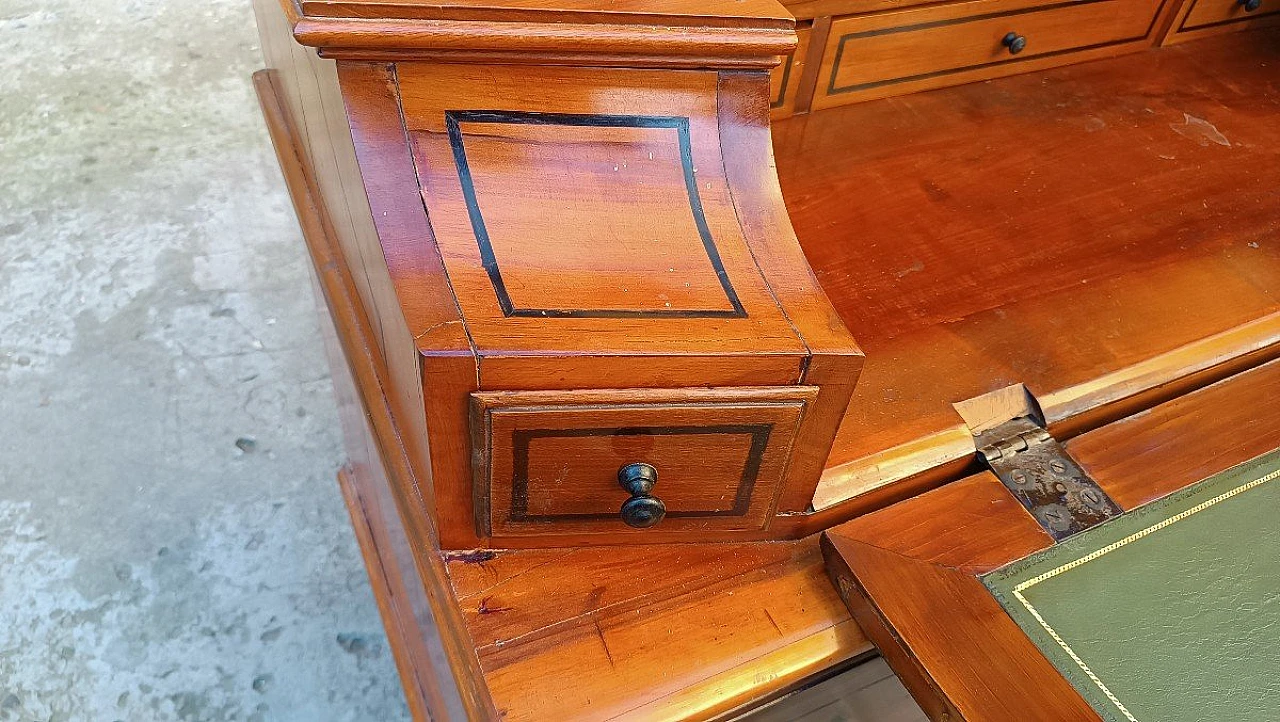 Louis XVI cherry wood flap desk with ebony inlays, late 18th century 10