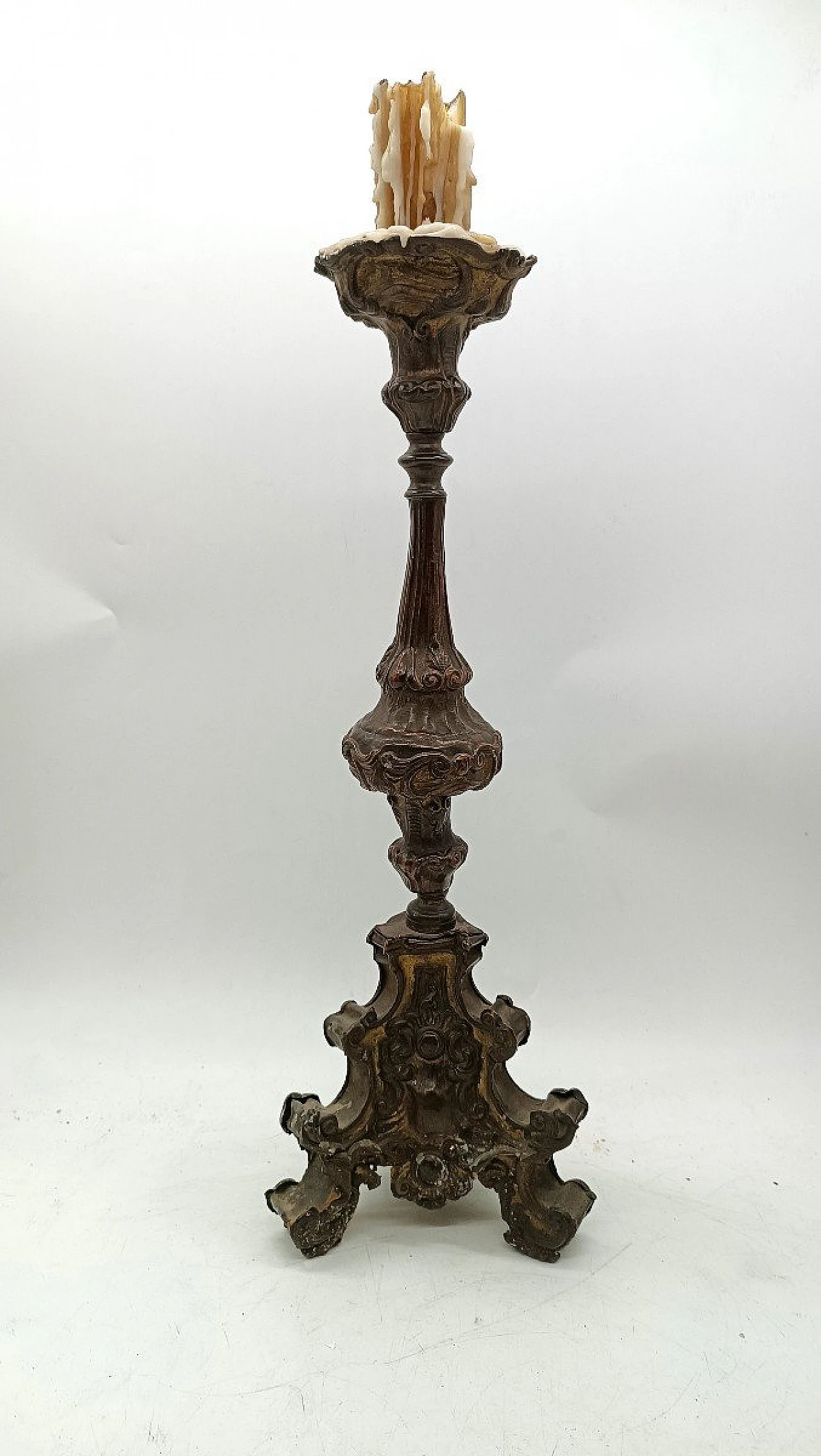 Louis XIV copper sheet candlestick, late 17th century 1