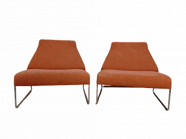 Pair of Lazy 05 fabric armchairs by P. Urquiola for B&B Italia