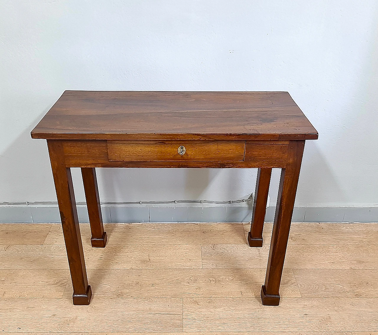 Emilian Empire solid walnut writing desk, early 19th century 1