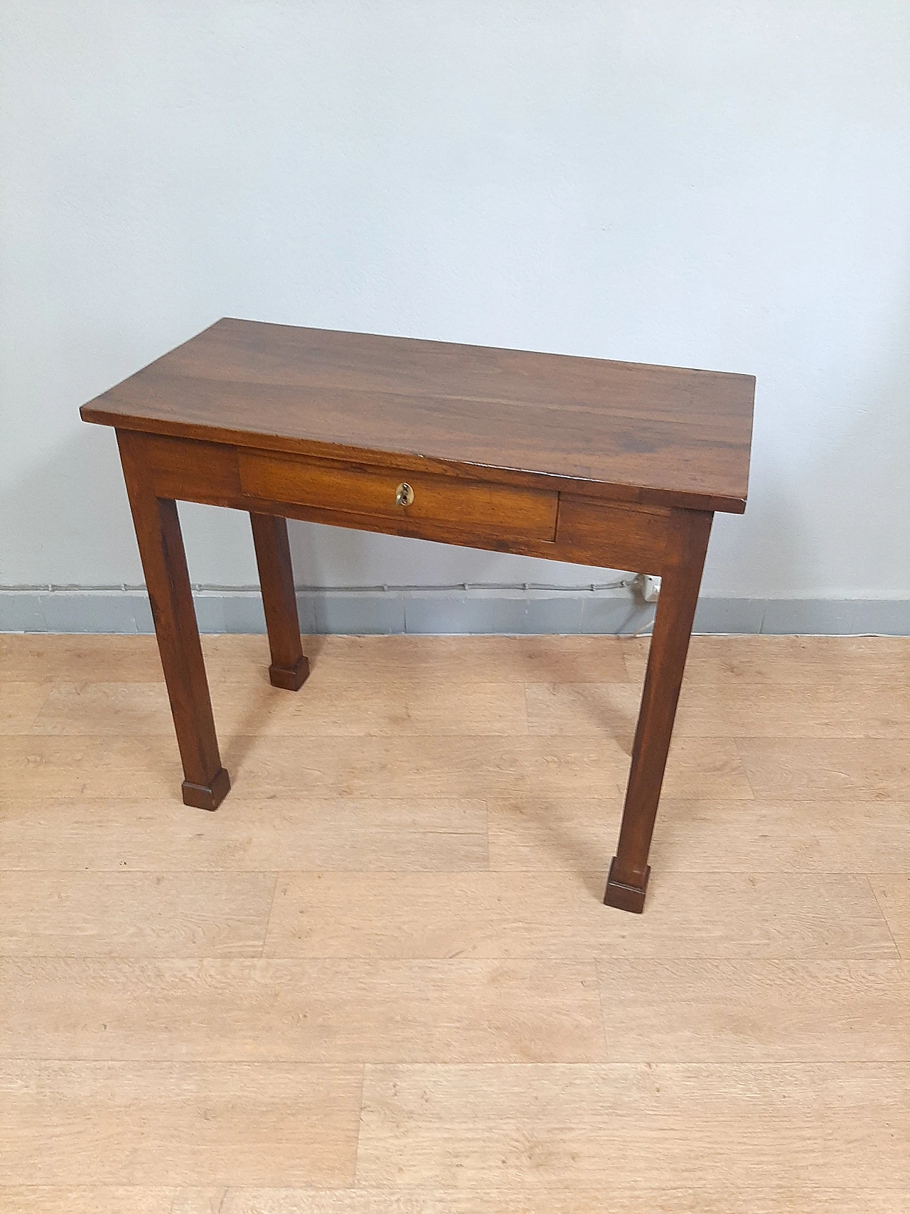 Emilian Empire solid walnut writing desk, early 19th century 2