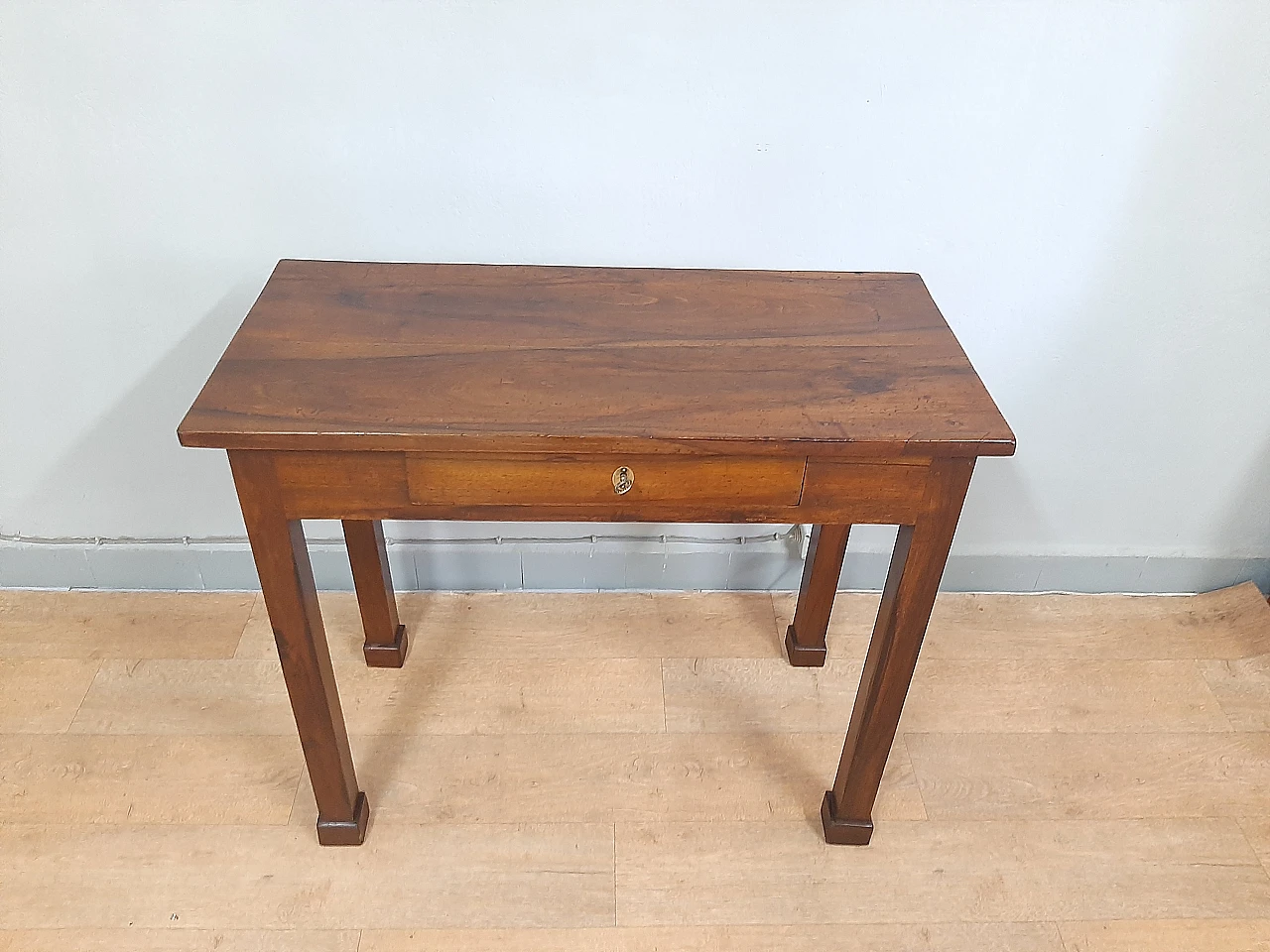 Emilian Empire solid walnut writing desk, early 19th century 6