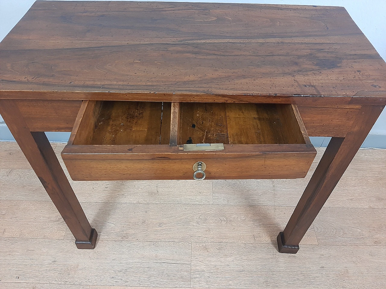 Emilian Empire solid walnut writing desk, early 19th century 8