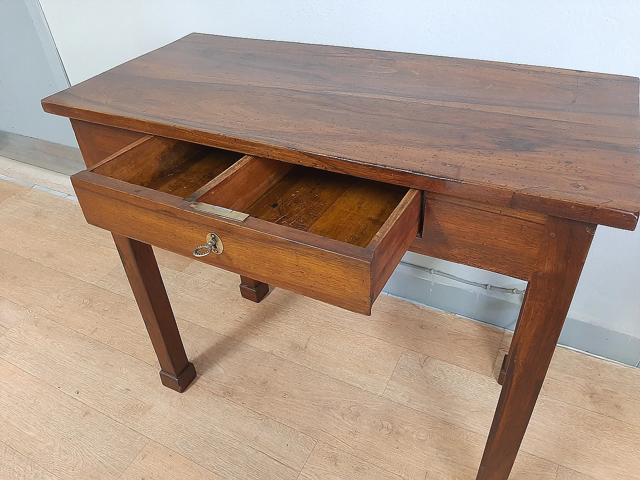 Emilian Empire solid walnut writing desk, early 19th century 9