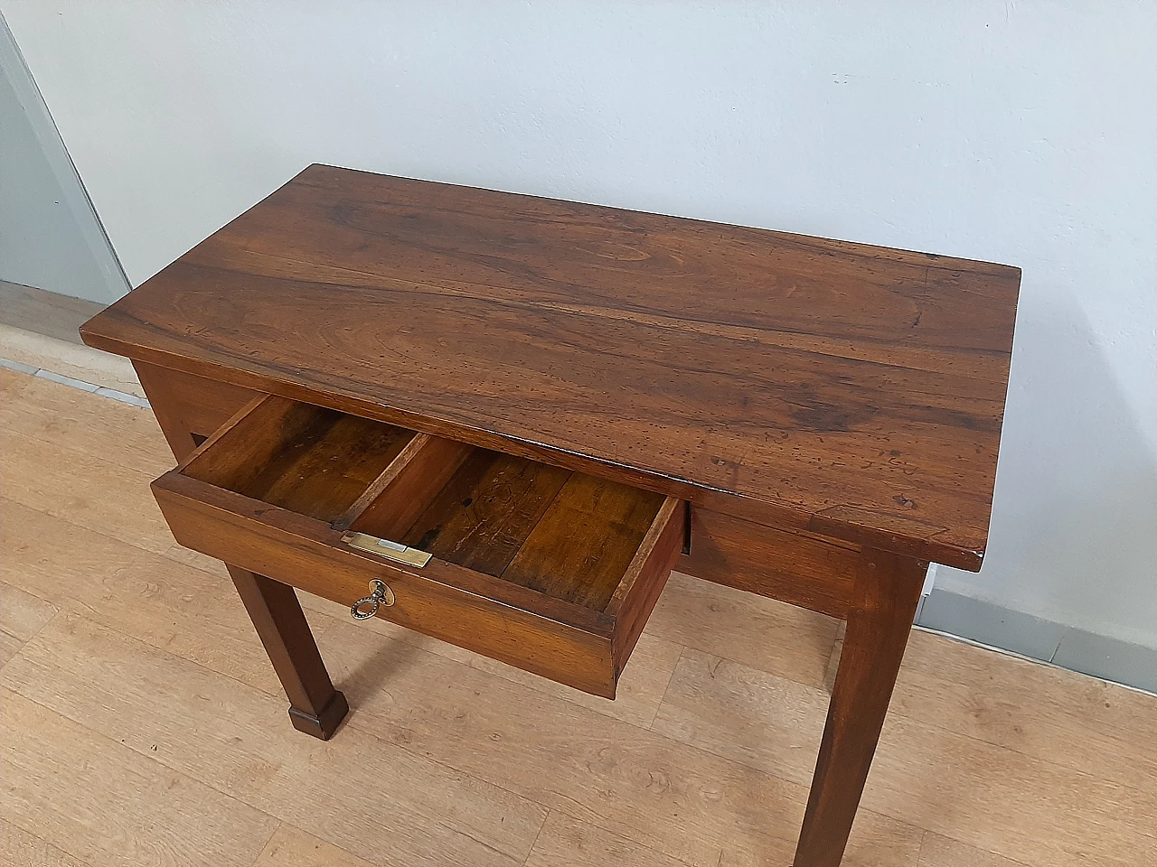 Emilian Empire solid walnut writing desk, early 19th century 10