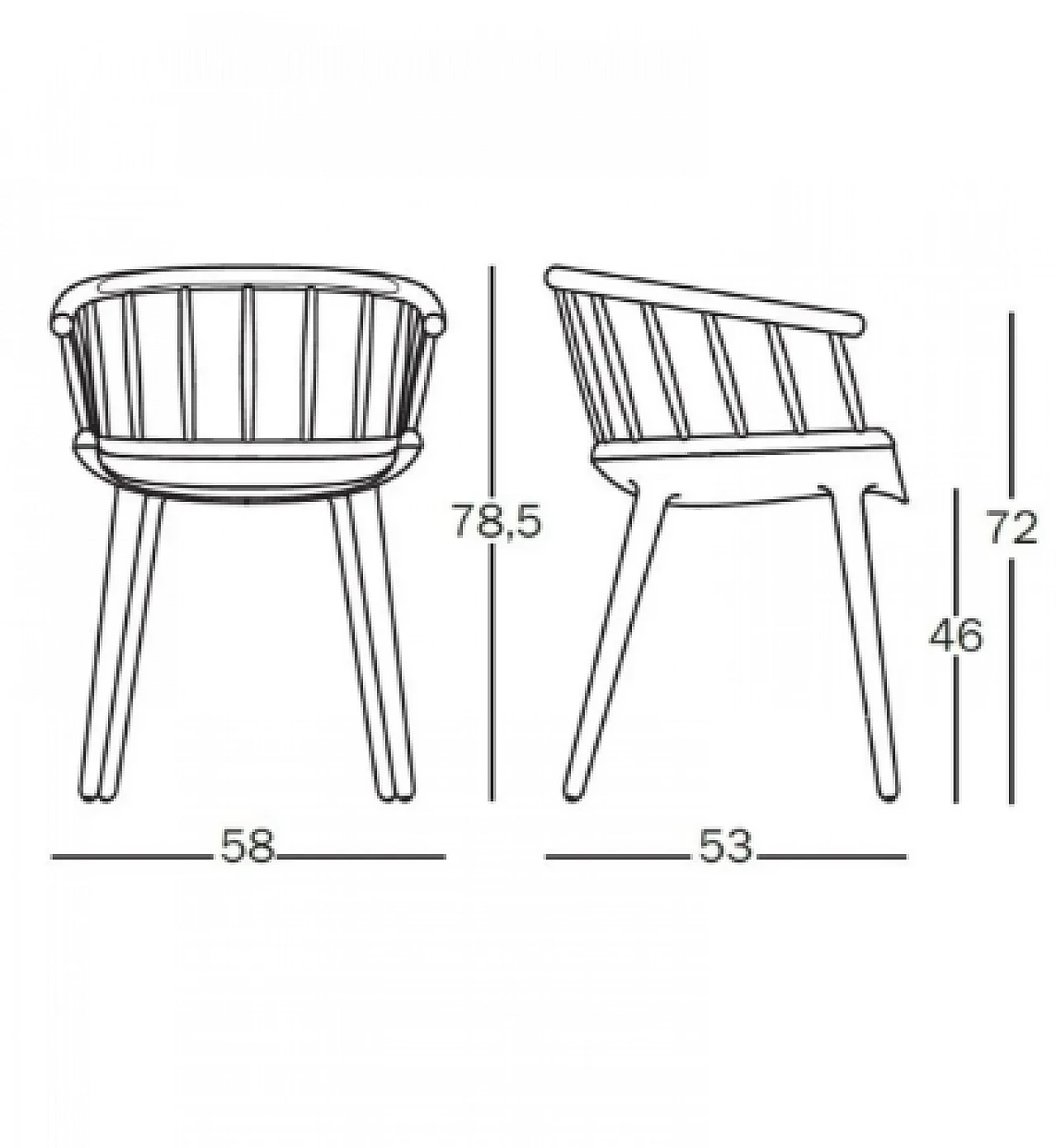 Cyborg Stick armchair in polycarbonate & ash wood by Magis, 2000s 3