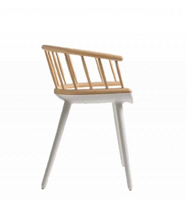 Cyborg Stick armchair in polycarbonate & ash wood by Magis, 2000s