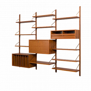 Teak three-bay bookcase by Poul Cadovius for Cado, 1970s