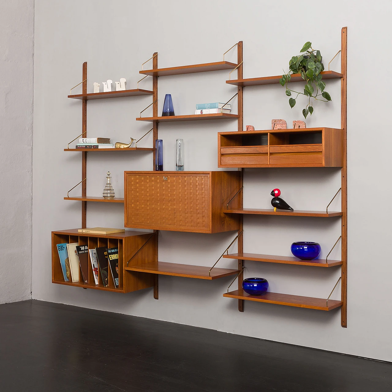 Teak three-bay bookcase by Poul Cadovius for Cado, 1970s 4