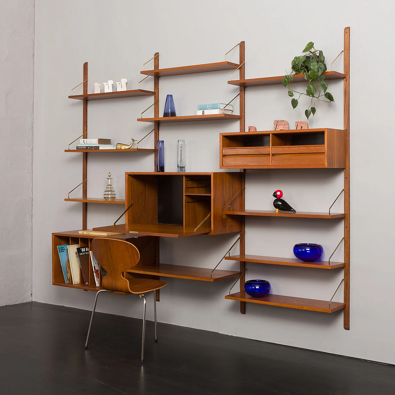 Teak three-bay bookcase by Poul Cadovius for Cado, 1970s 5